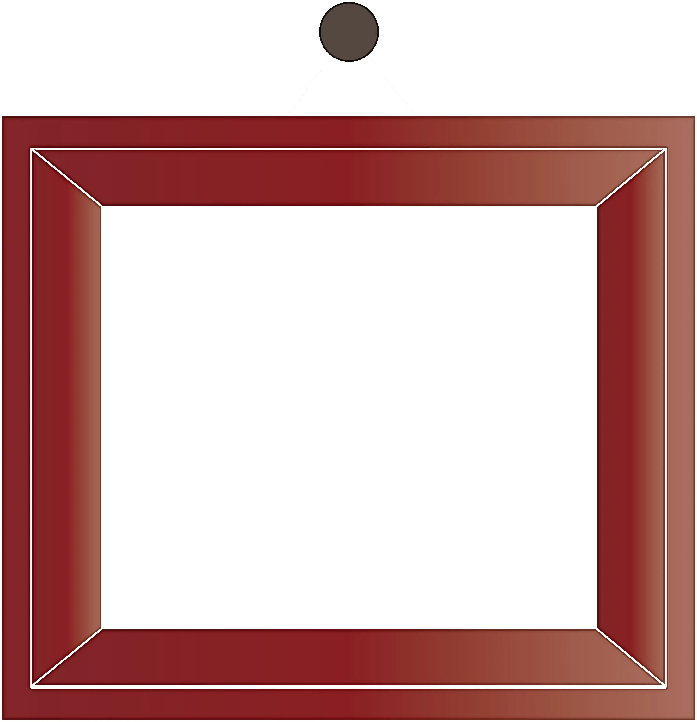 Red Rectangular Photo Frame