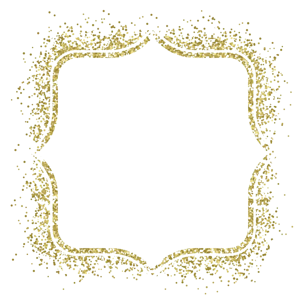 Gold Glittery Frame Decoration