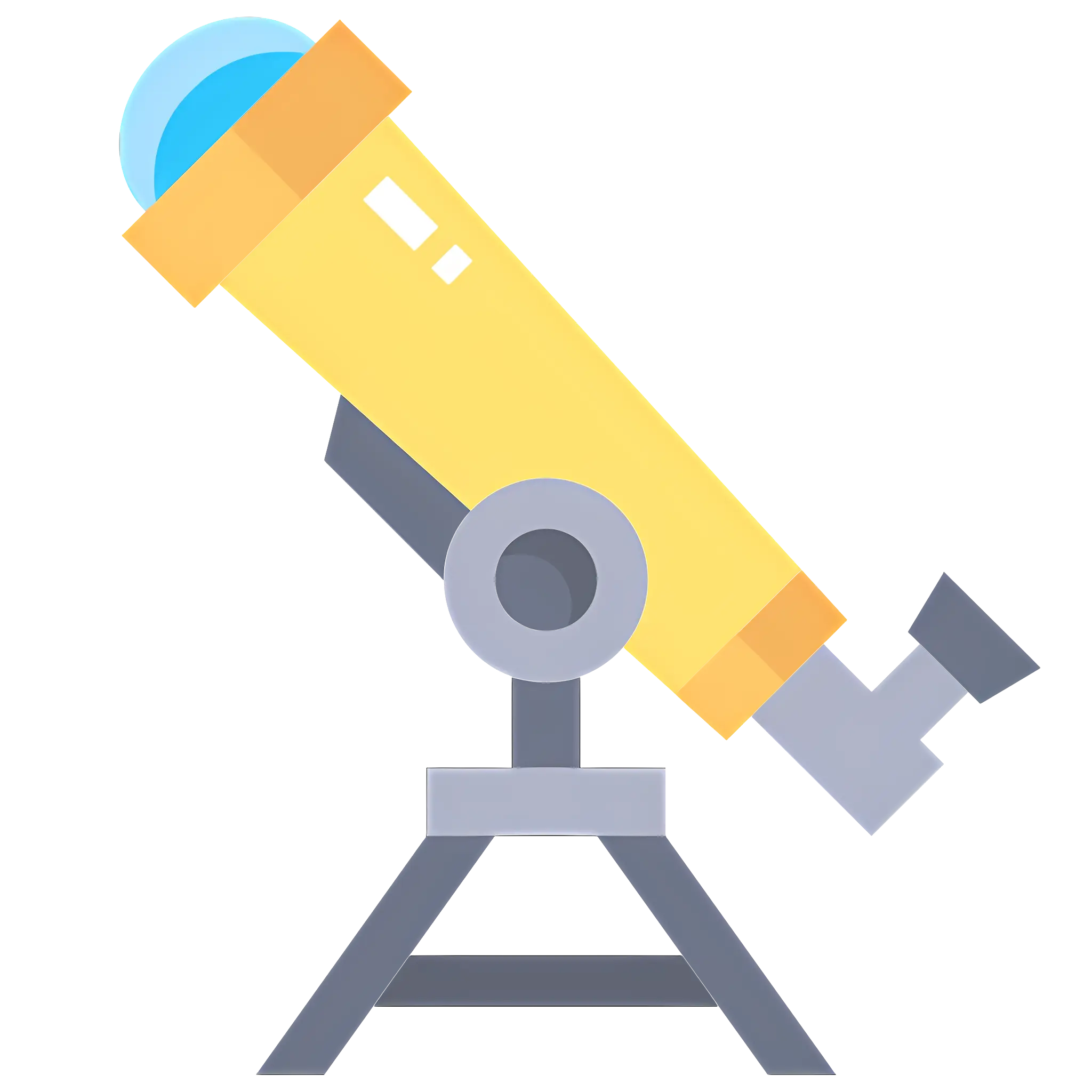 Yellow Telescope on Stand