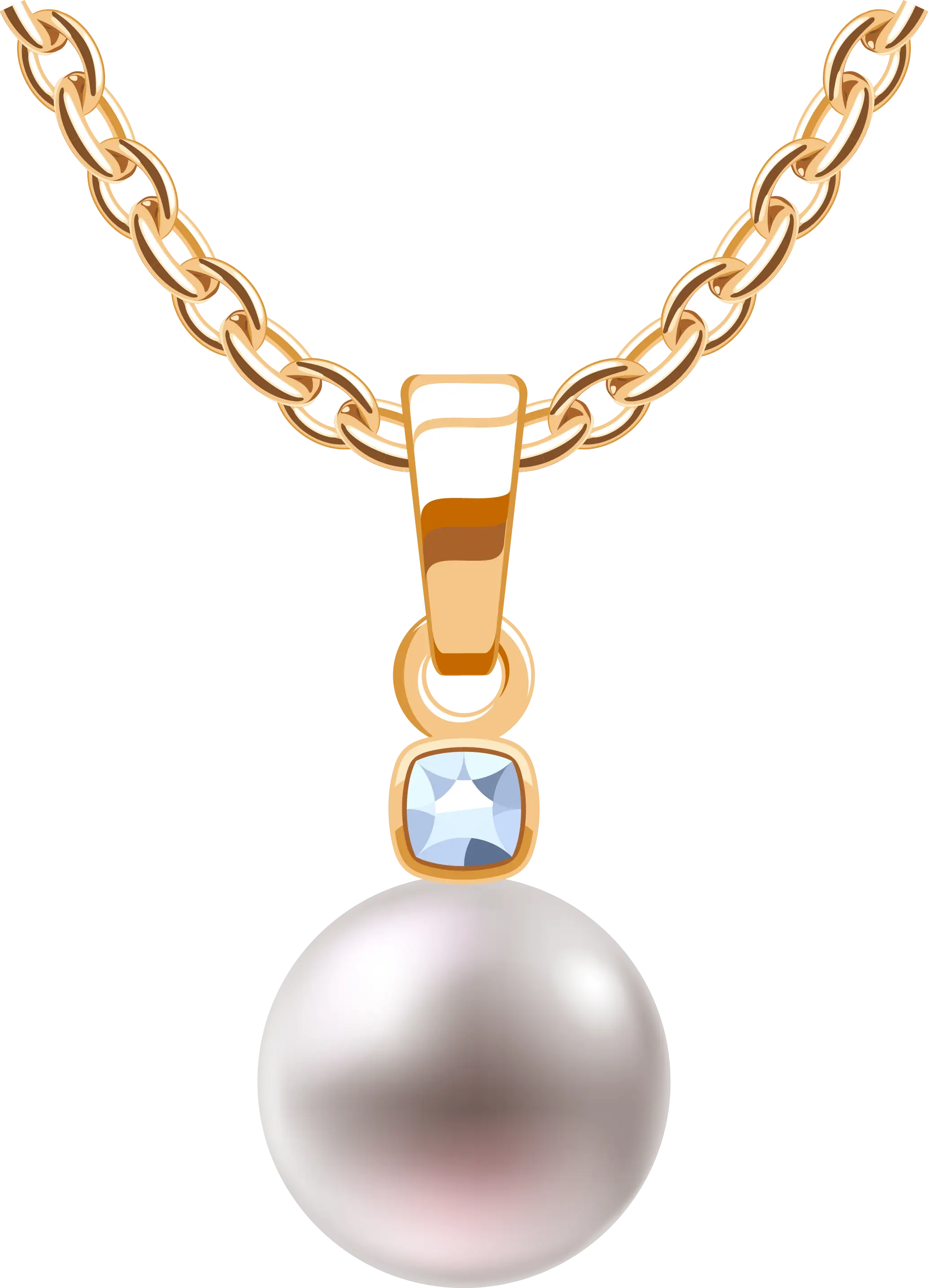 Elegant Pearl Pendant with Gold Chain