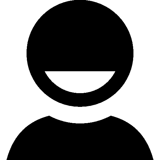 Smiling Black Silhouette Illustration