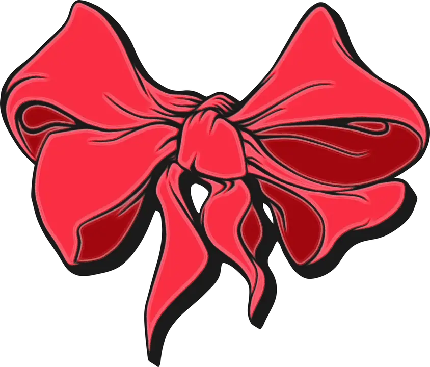 Red Ribbon Bow Illustration