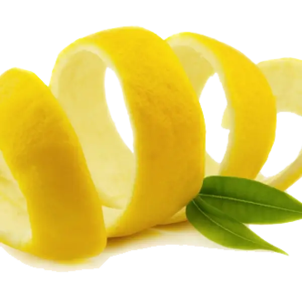 Yellow Lemon Peel Spiral