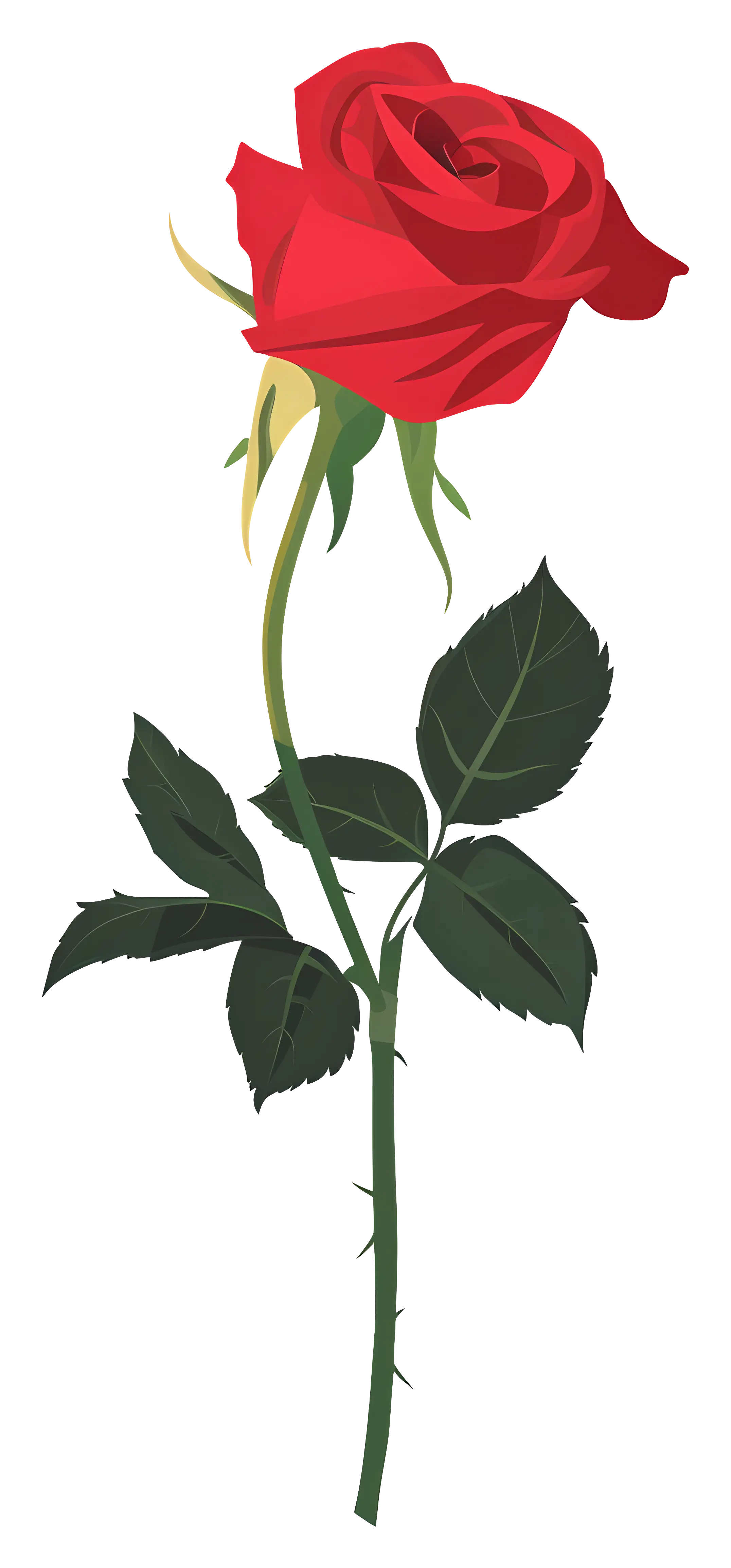 Rose and Heart Illustration