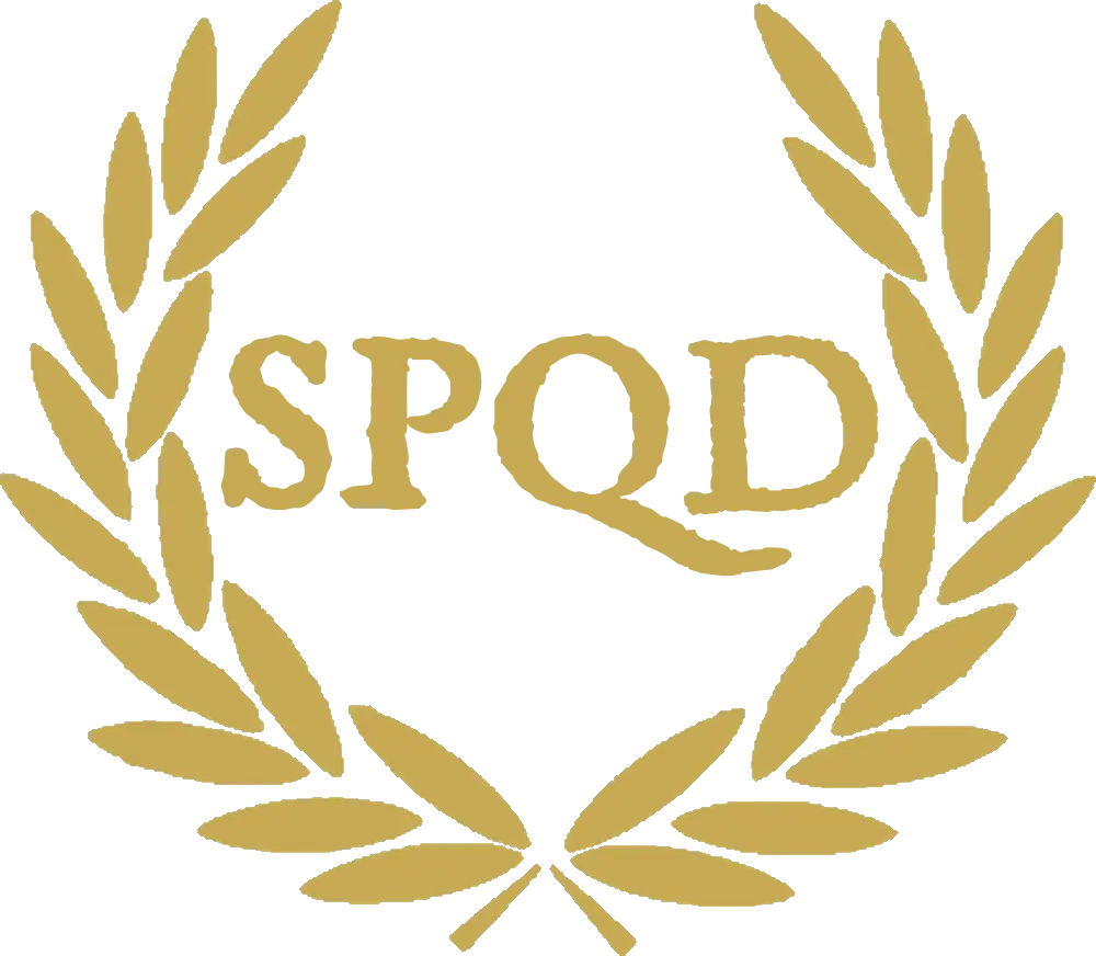 Golden Laurel Wreath with SPQD Emblem