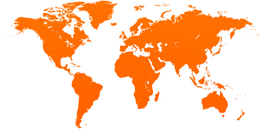 Stylized Orange World Map
