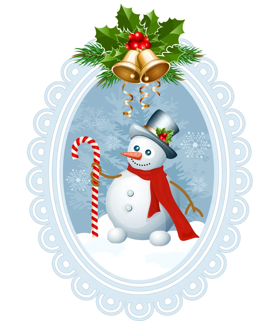 Cheerful Snowman Illustration for Christmas
