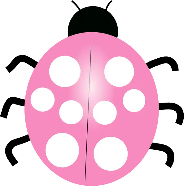 Adorable Pink Ladybug with White Spots