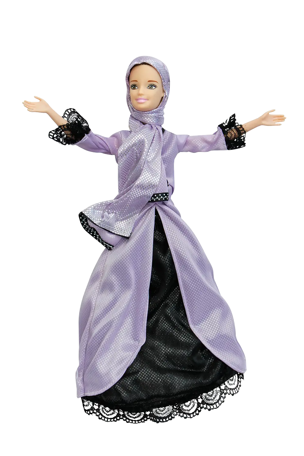 Doll in Purple Dress for Playtime