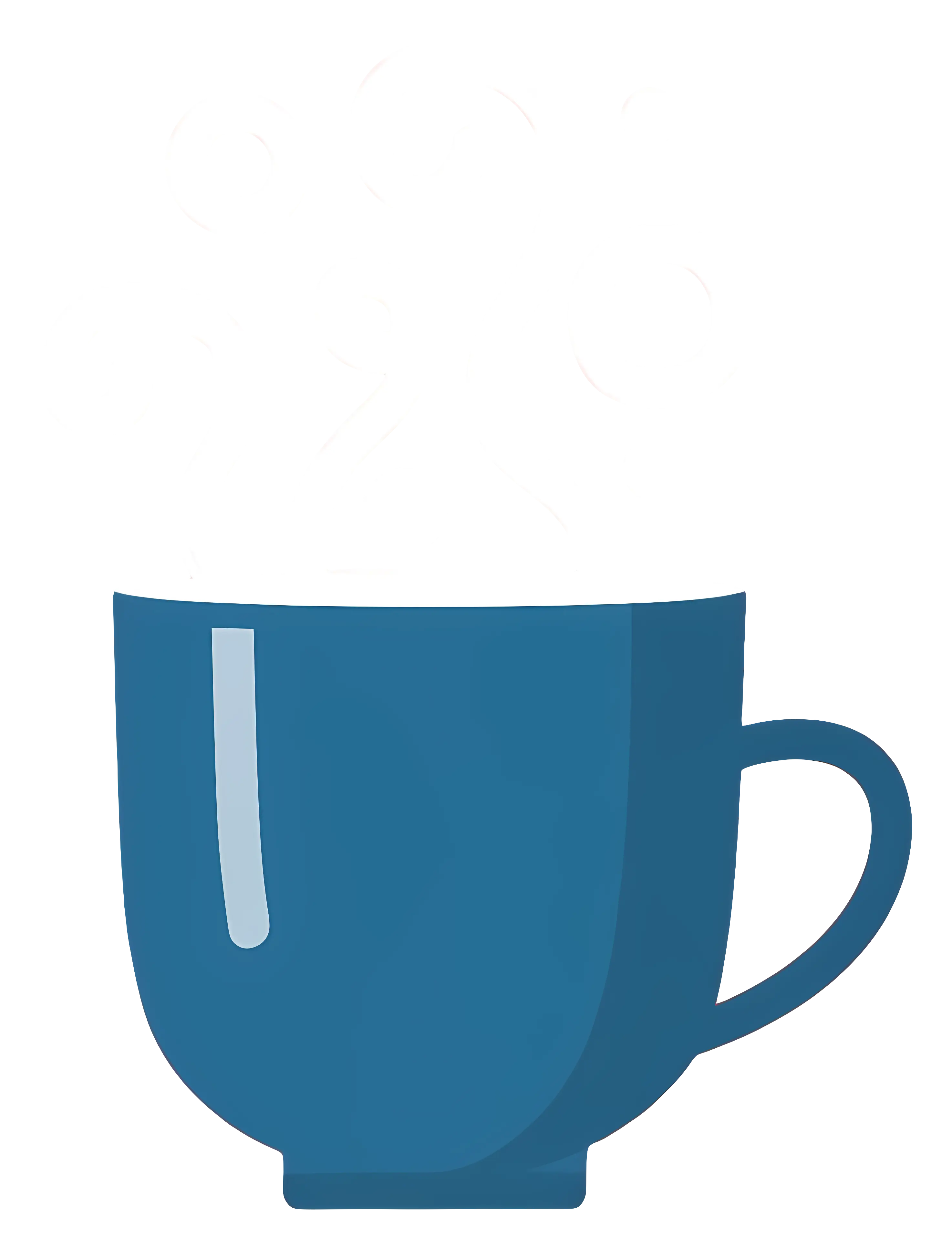 Steaming Blue Coffee Mug Illustration