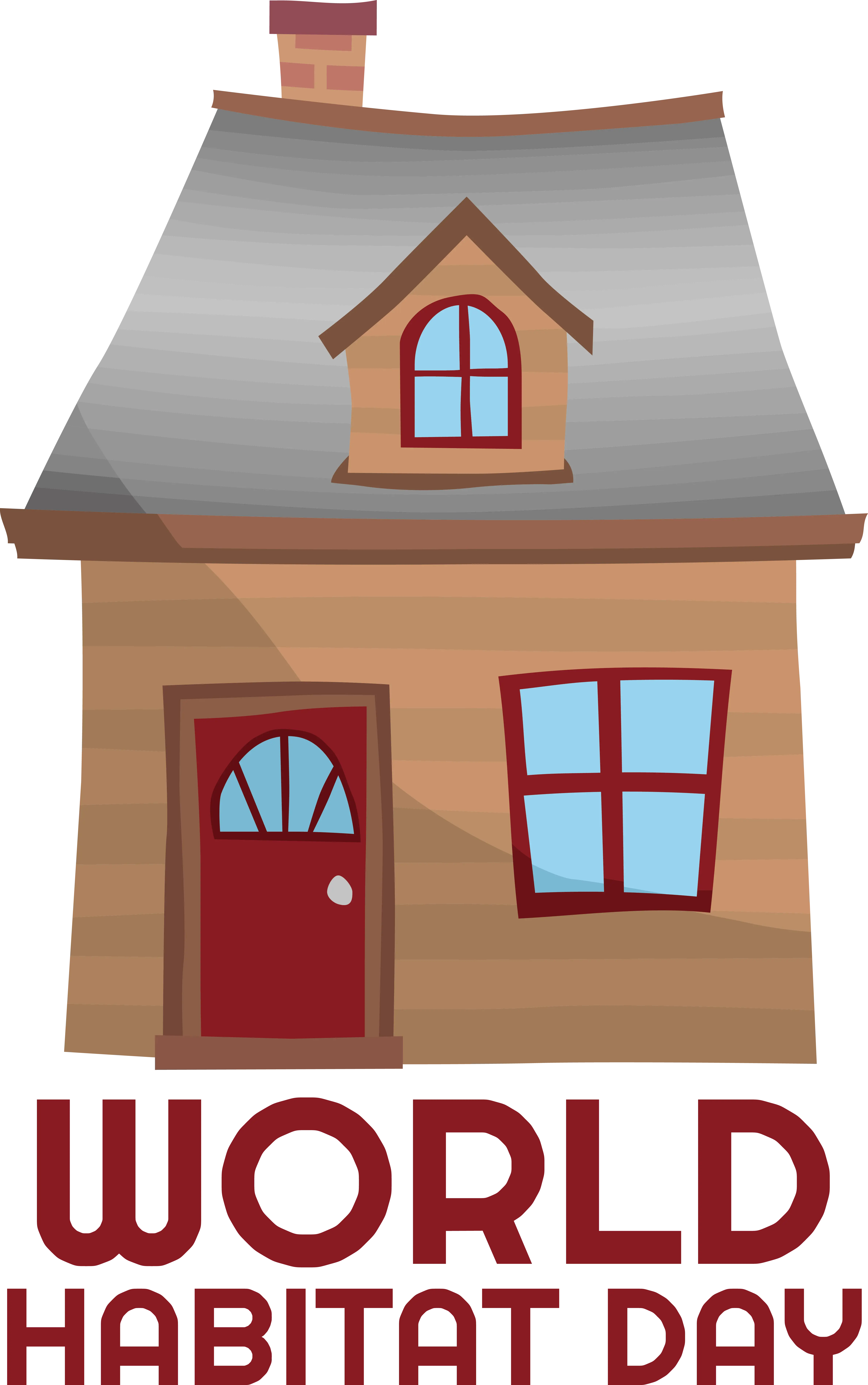 Wooden House Illustration for World Habitat Day