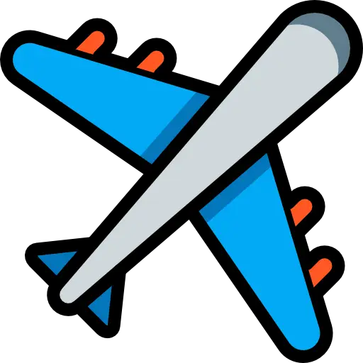 Blue and Gray Cartoon Airplane Illustration