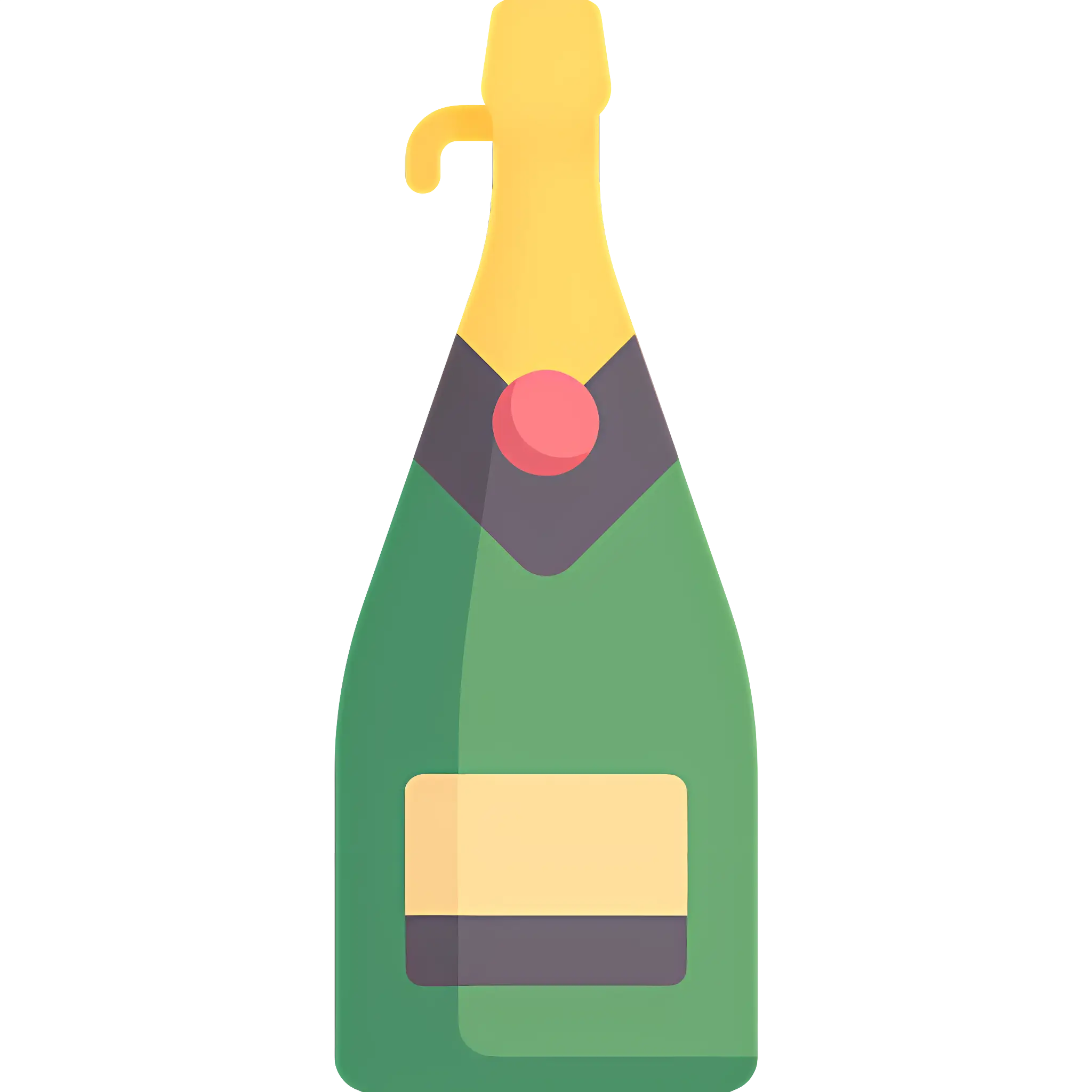 Illustration of a Champagne Bottle for Celebrations