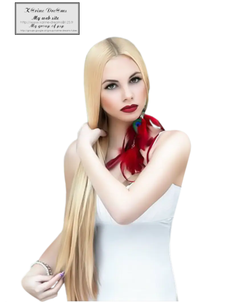 Blonde Woman with Long Hair