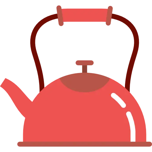 Red Kettle with Handle