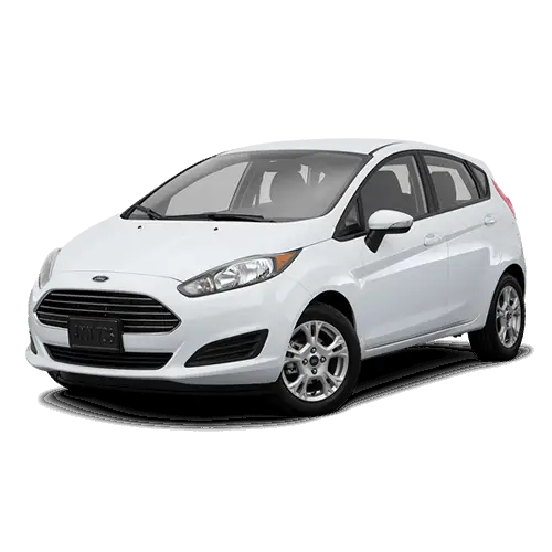 White Compact Car Illustration