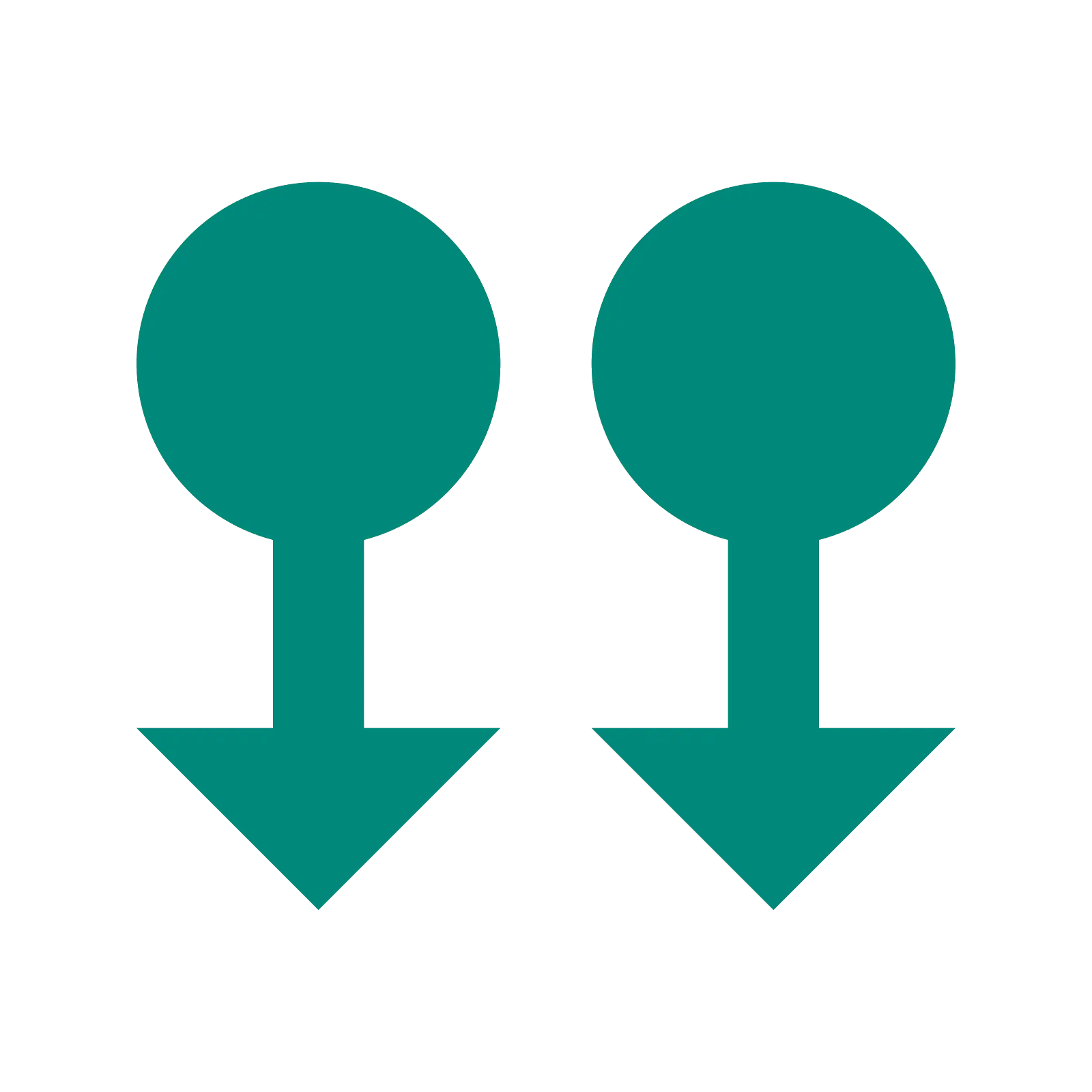 Down Arrows Icon for Navigation