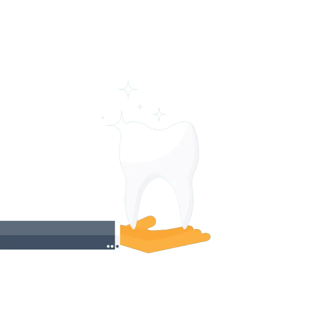Hand Holding a Tooth