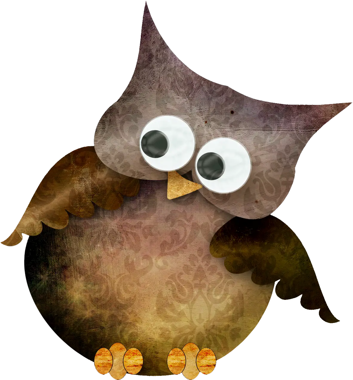 Cute Owl with Big Eyes