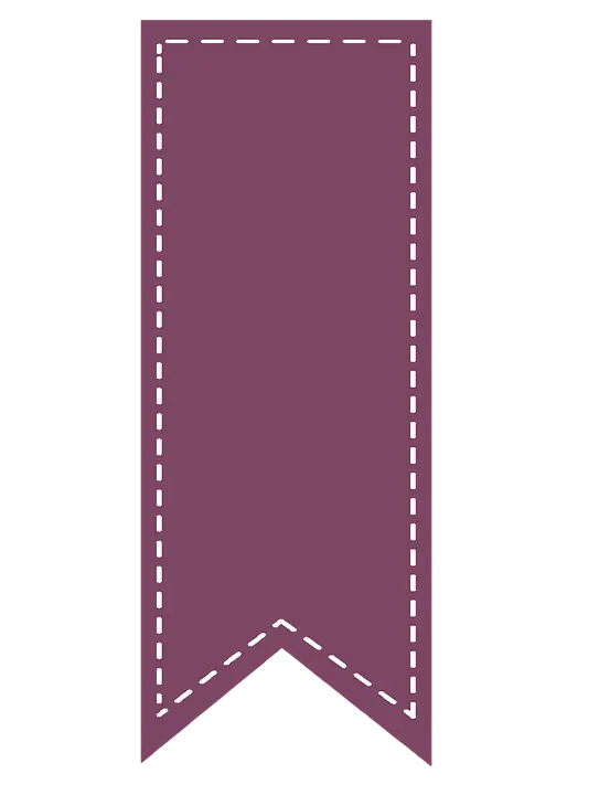 Purple Ribbon Banner with Stitch Design