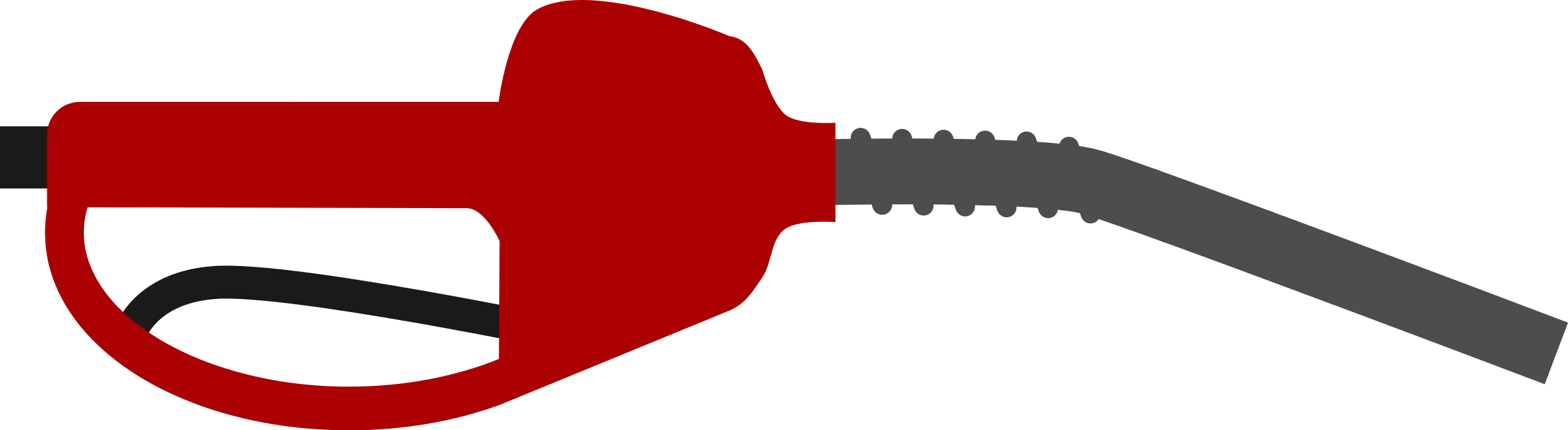 Red and Black Gas Pump Nozzle