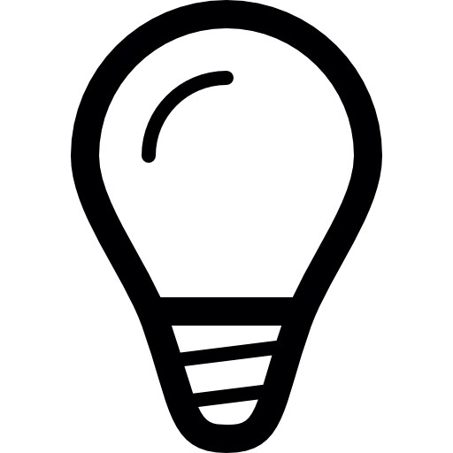 Lightbulb Icon Symbolizing Bright Ideas