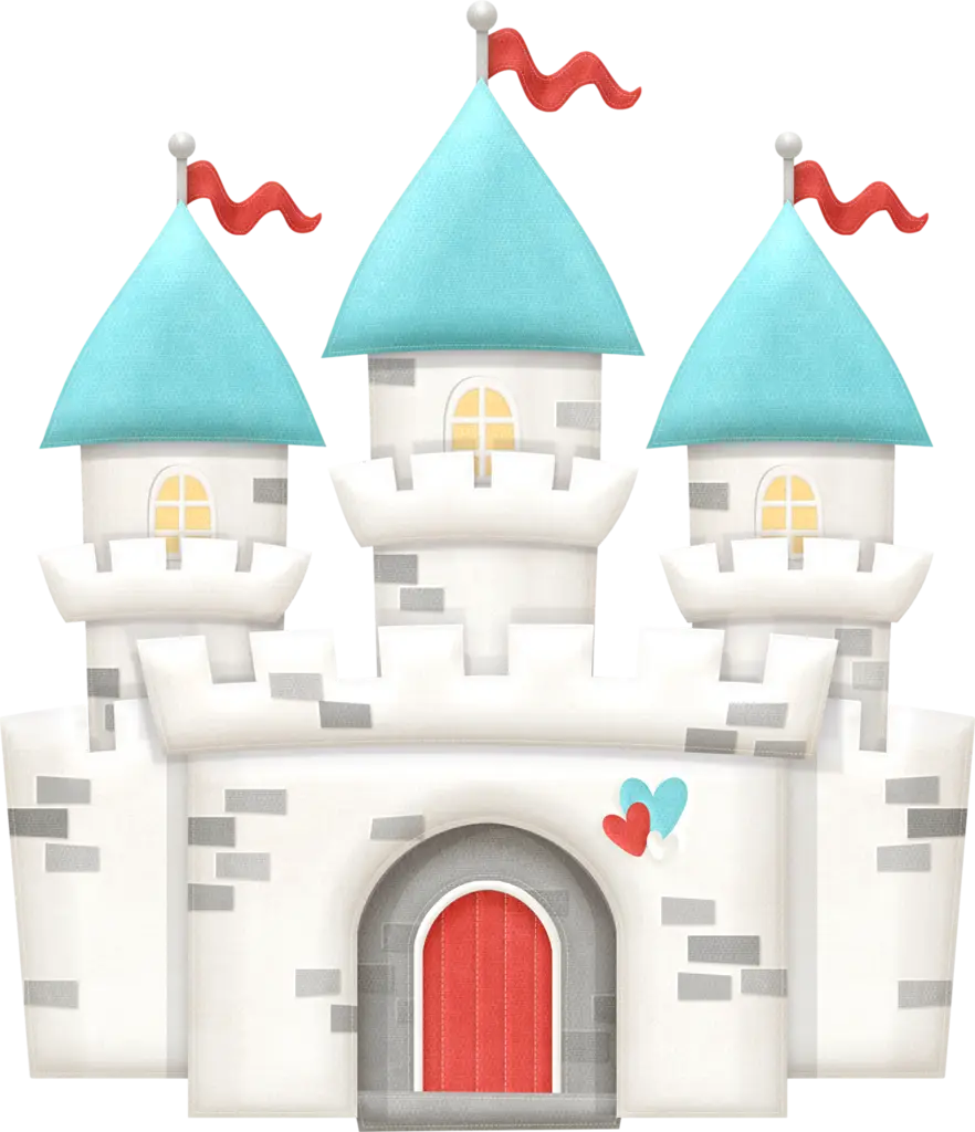 Charming White Fairy Tale Castle Illustration