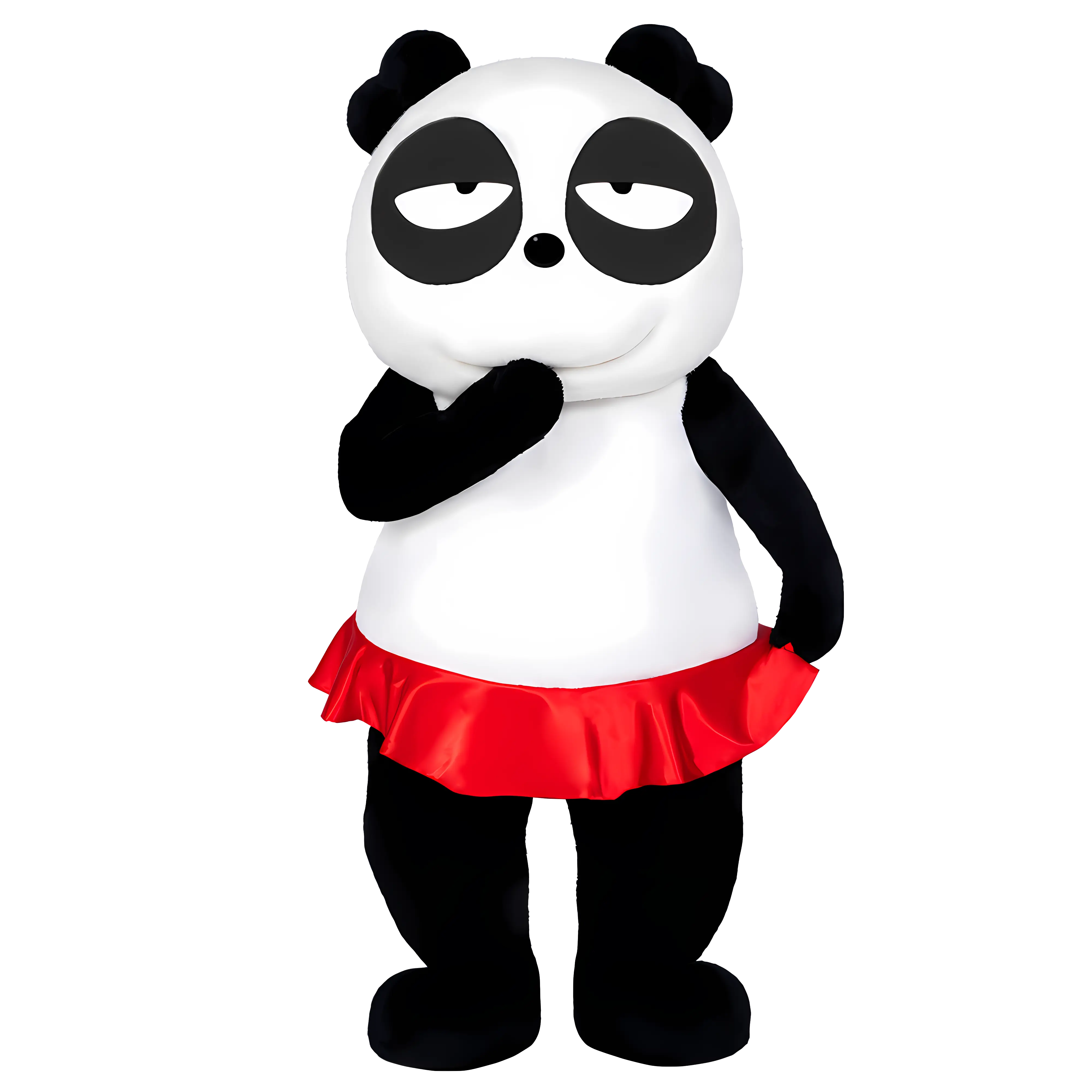 Playful Panda in Skirt