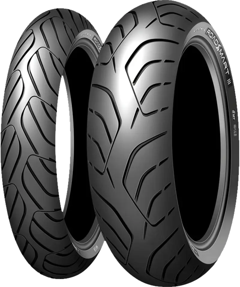 Black Robust Motorcycle Tire Set