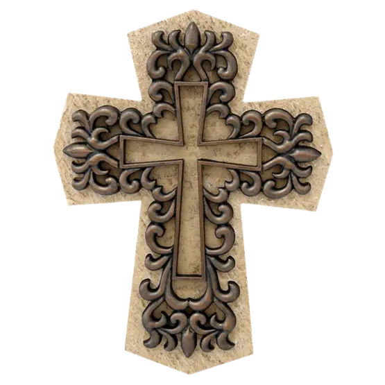 Ornamental Decorative Cross with Intricate Designs
