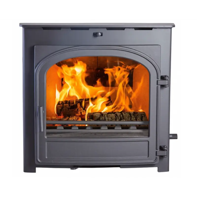Cozy Fireplace with Burning Logs