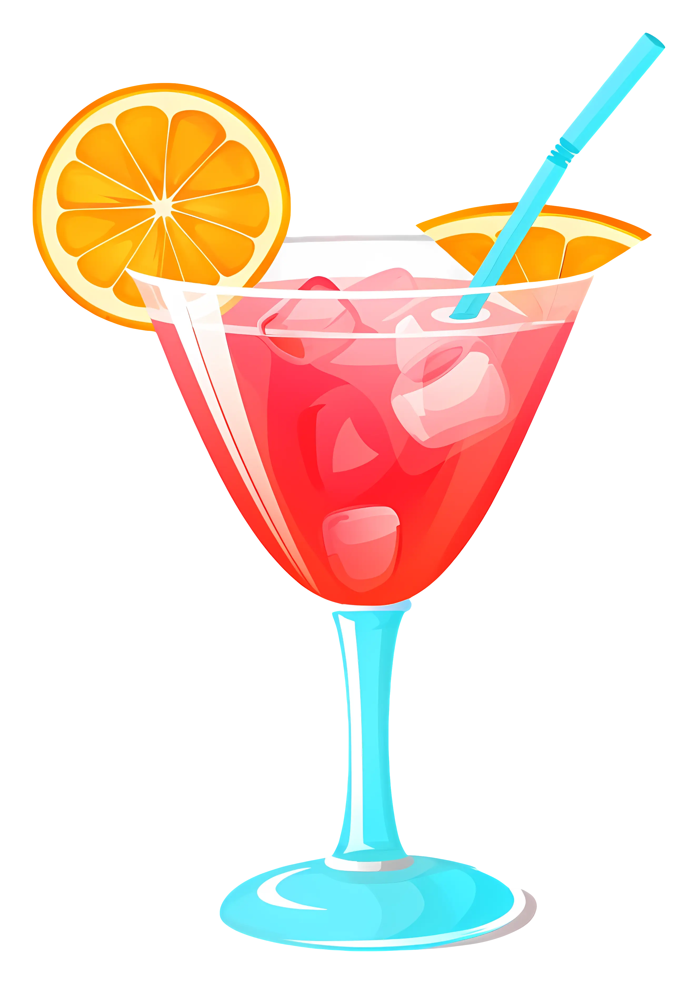 Refreshing Cocktail with Orange Garnish