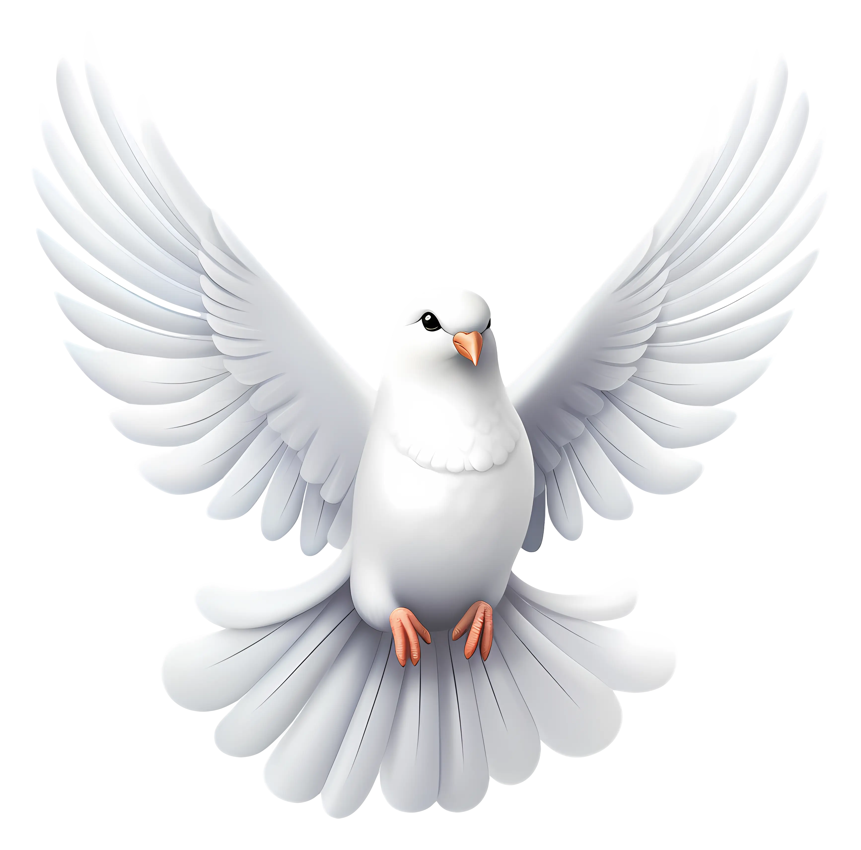 White Dove in Flight