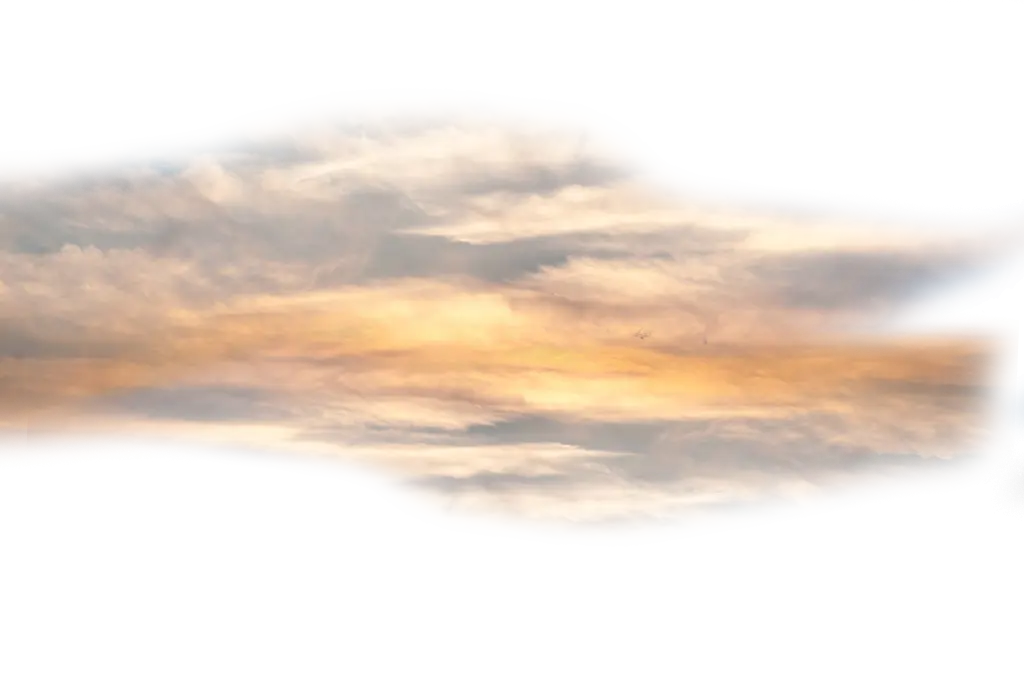 Golden Clouds at Sunset in a Serene Sky