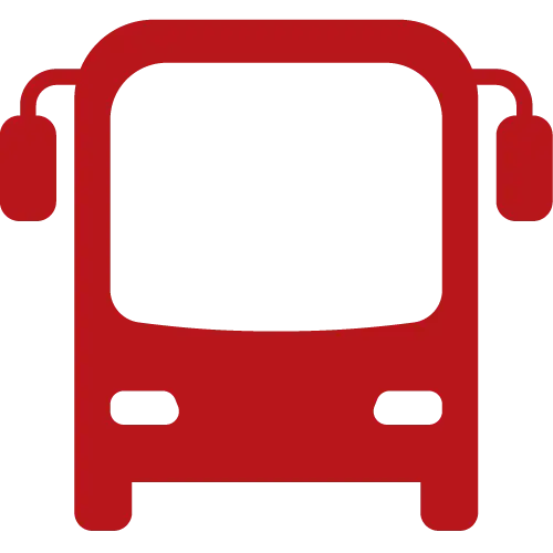 Red Bus Icon for Public Transportation
