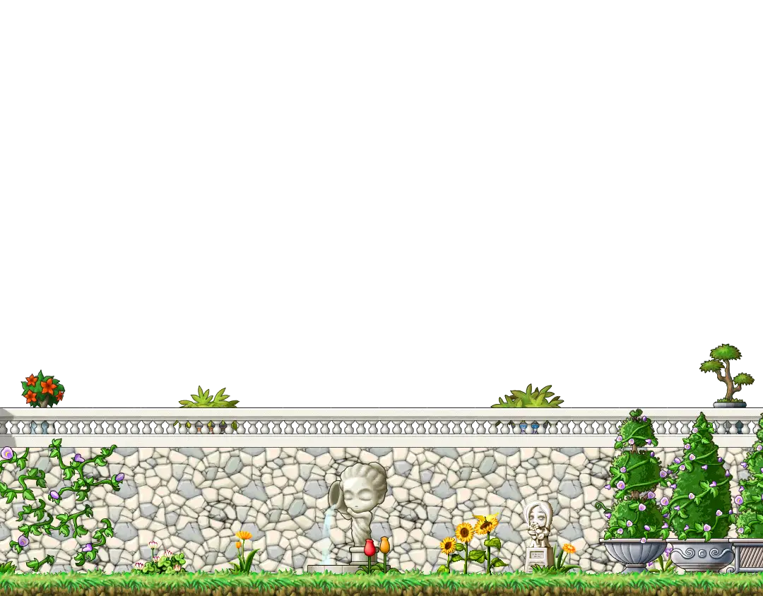 Beautiful Garden with Stone Wall
