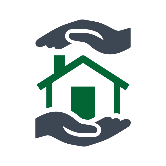 Protected House Icon for Safety Concept