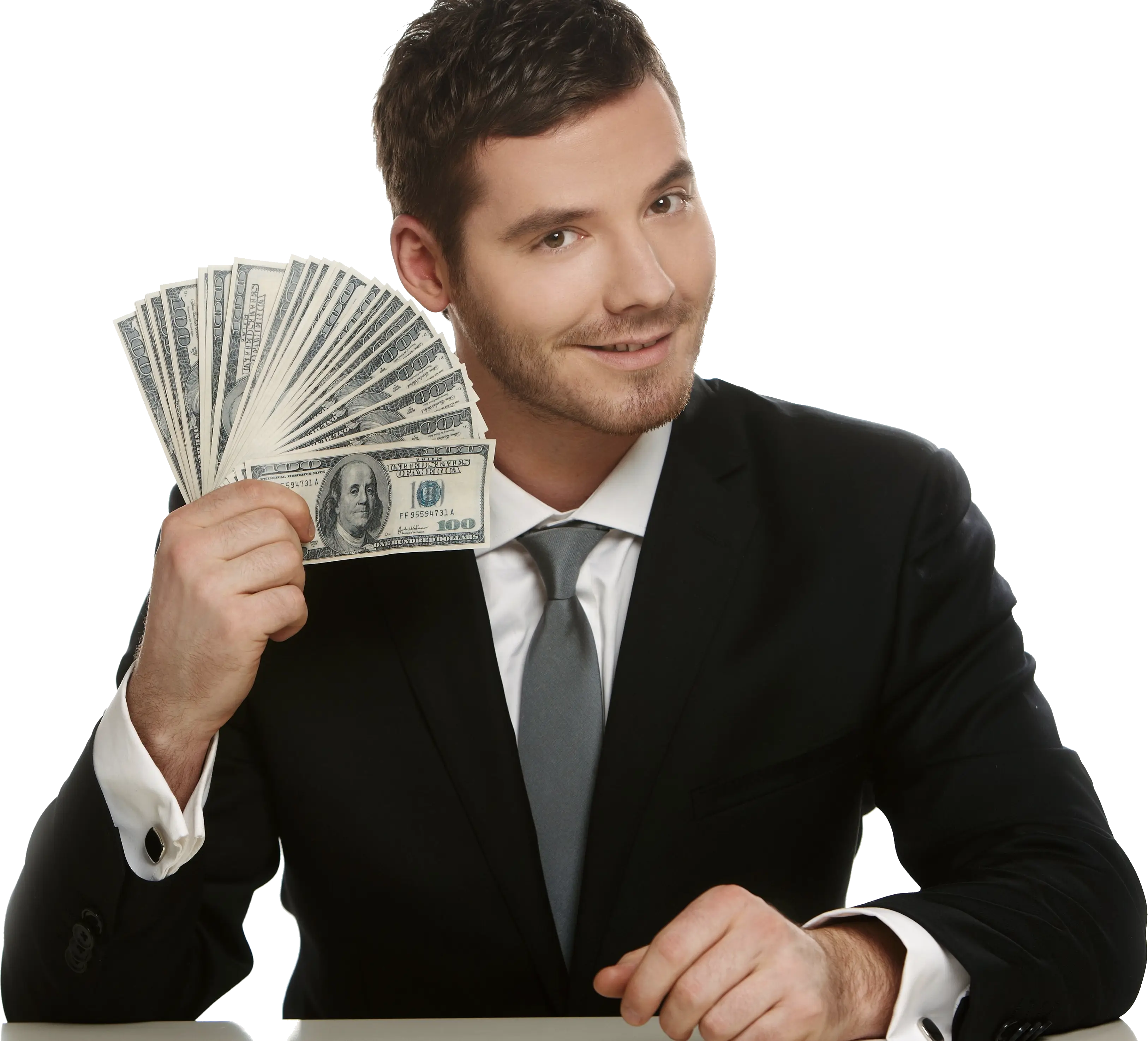 Businessman Holding Cash