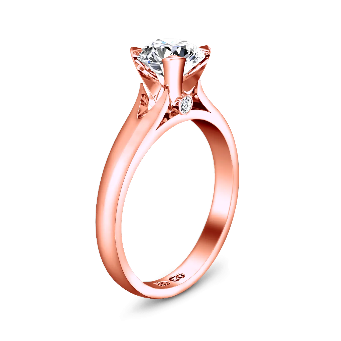 Rose Gold Engagement Ring with Diamond