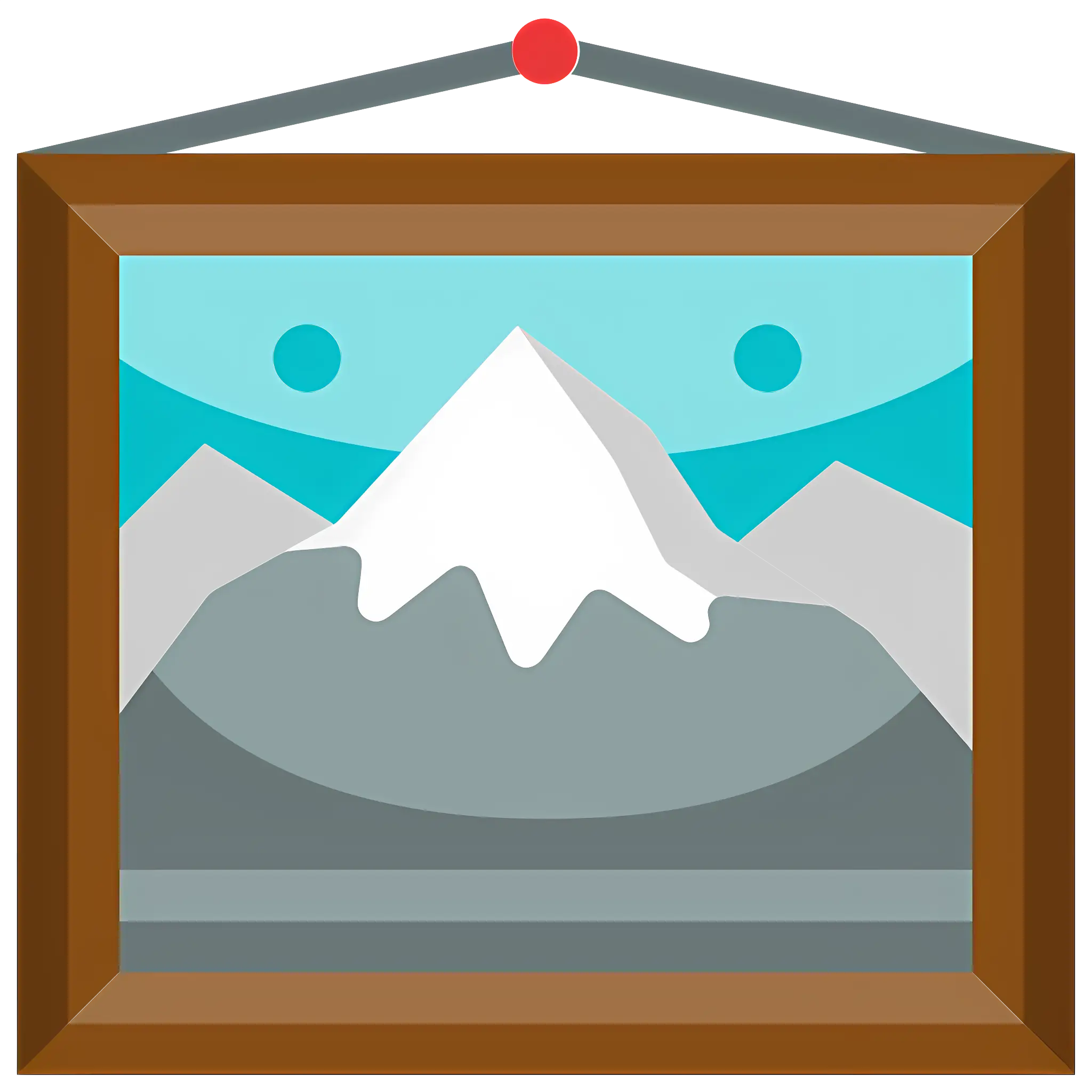 Mountain Landscape Picture in Frame
