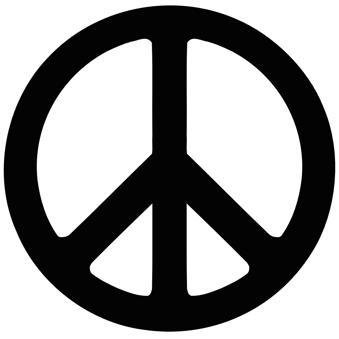 Classic Peace Symbol in Black