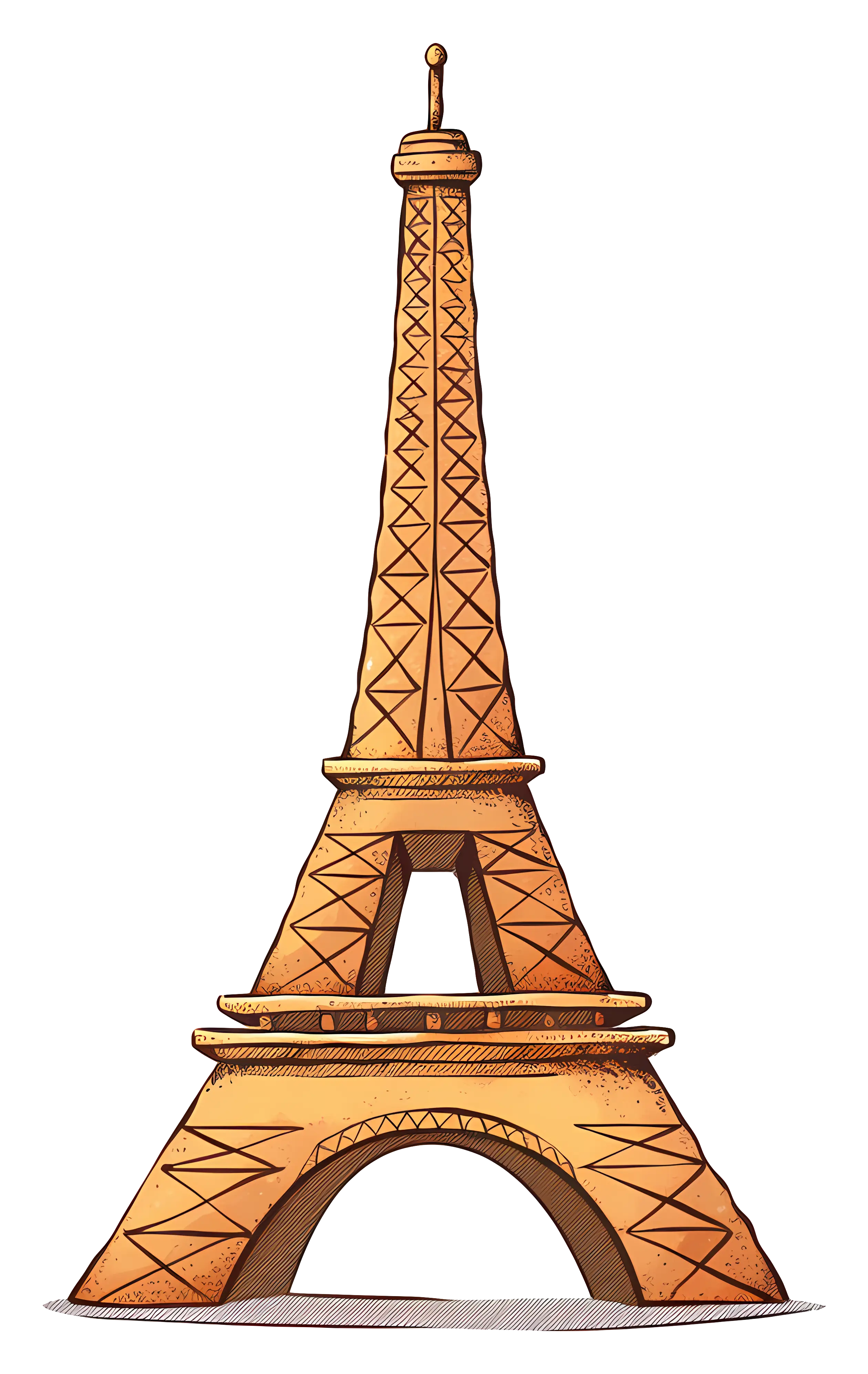 Golden Eiffel Tower Model