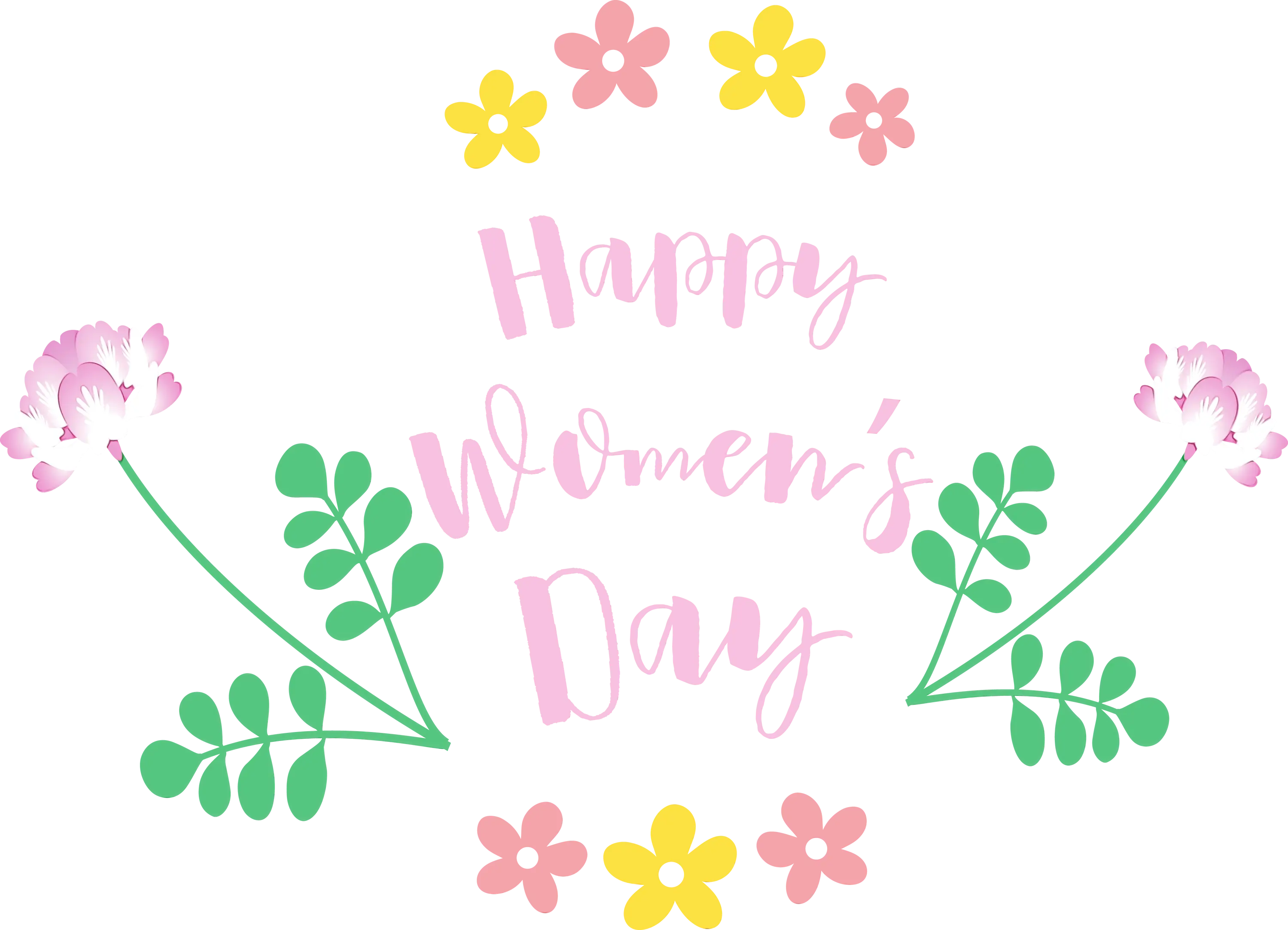 Happy Women&#039;s Day Floral Greeting Design