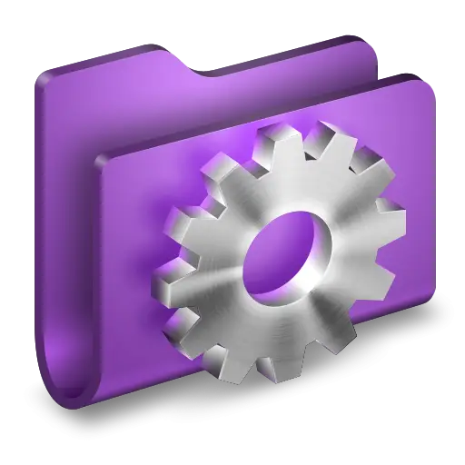 Purple Folder Settings Icon
