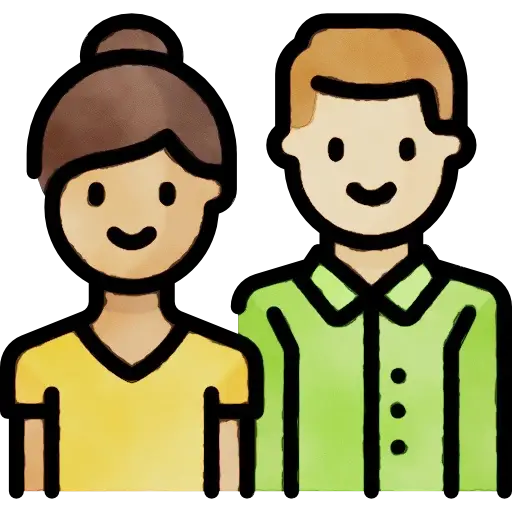 Cartoon Illustration of a Couple