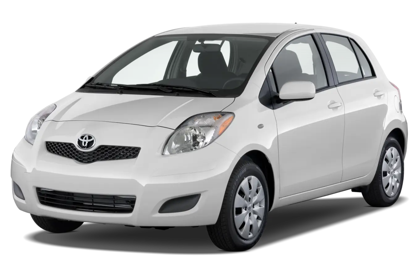 White Toyota Compact Sedan Vehicle
