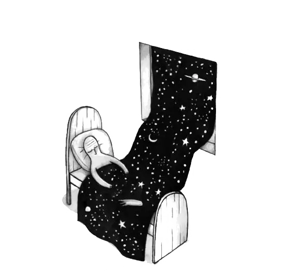 Sleeping Figure in Starry Night