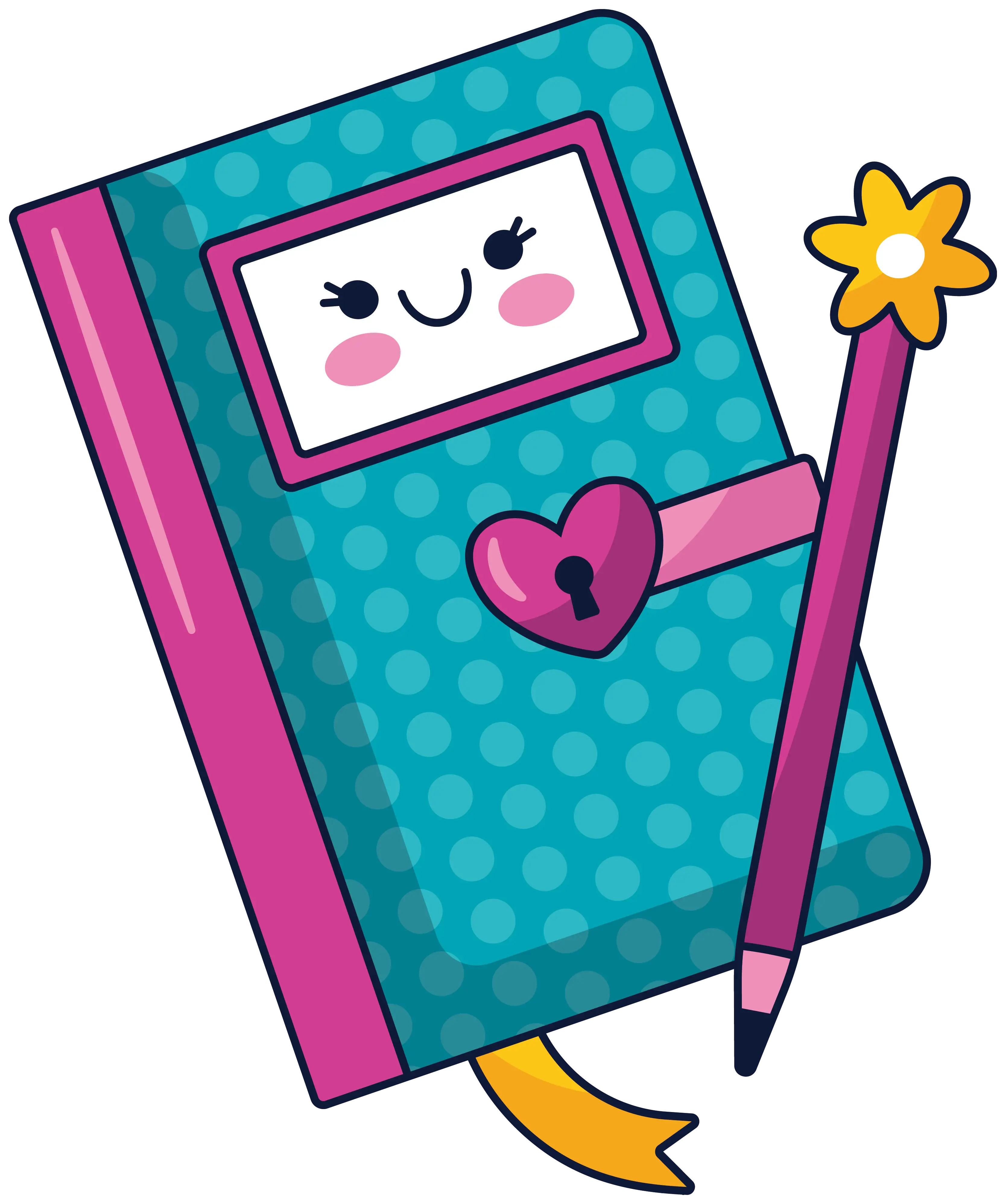 Cute Diary with Pencil