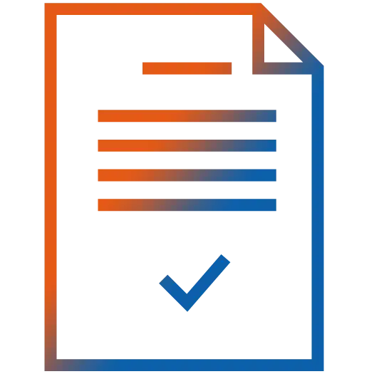 Document Icon with Checkmark for Approval