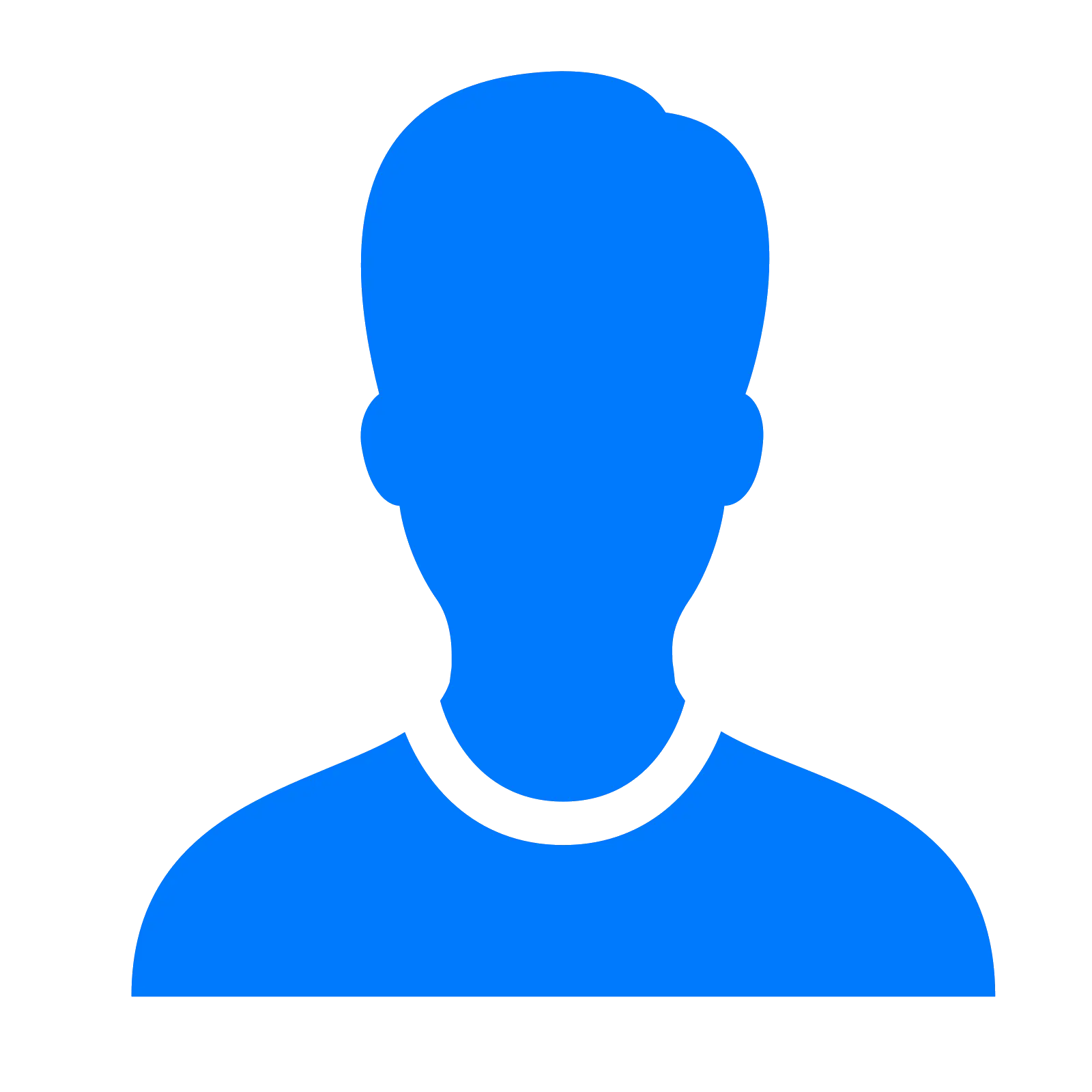 Blue User Profile Silhouette Icon